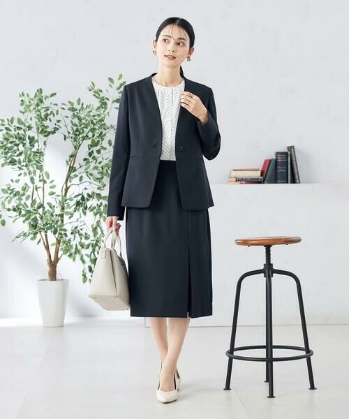 a.v.v / アー・ヴェ・ヴェ ロング・マキシ丈スカート | 【洗える/ストレッチ/UVカット】麻調ストレッチタイトスカート | 詳細2