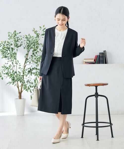 a.v.v / アー・ヴェ・ヴェ ロング・マキシ丈スカート | 【洗える/ストレッチ/UVカット】麻調ストレッチタイトスカート | 詳細3