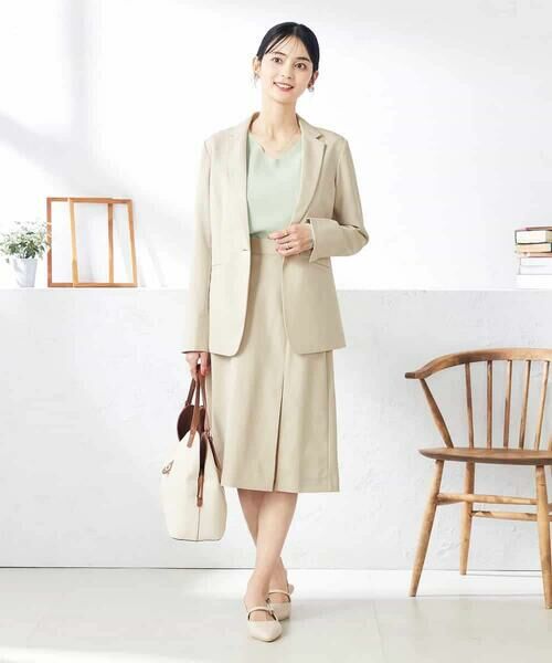 a.v.v / アー・ヴェ・ヴェ ロング・マキシ丈スカート | 【洗える/ストレッチ/UVカット】麻調ストレッチタイトスカート | 詳細9