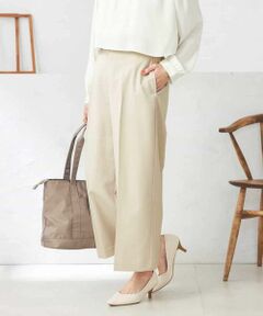 a.v.v / アー・ヴェ・ヴェ ショート・ハーフ・半端丈パンツ | 【洗える/ストレッチ/UVカット】麻調ストレッチクロップドパンツ