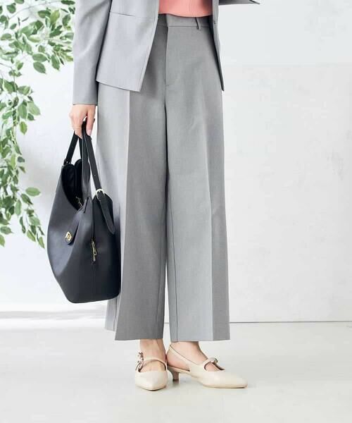 a.v.v / アー・ヴェ・ヴェ ショート・ハーフ・半端丈パンツ | 【洗える/ストレッチ/UVカット】麻調ストレッチクロップドパンツ | 詳細12