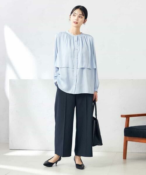 a.v.v / アー・ヴェ・ヴェ ショート・ハーフ・半端丈パンツ | 【洗える/ストレッチ/UVカット】麻調ストレッチクロップドパンツ | 詳細2