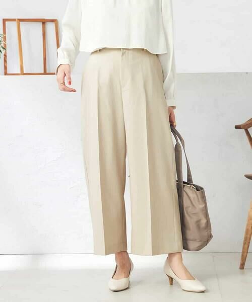 a.v.v / アー・ヴェ・ヴェ ショート・ハーフ・半端丈パンツ | 【洗える/ストレッチ/UVカット】麻調ストレッチクロップドパンツ | 詳細8