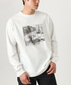 a.v.v / アー・ヴェ・ヴェ カットソー | 【コットン100％】PARISフォトプリントワイドシルエットロングTシャツ