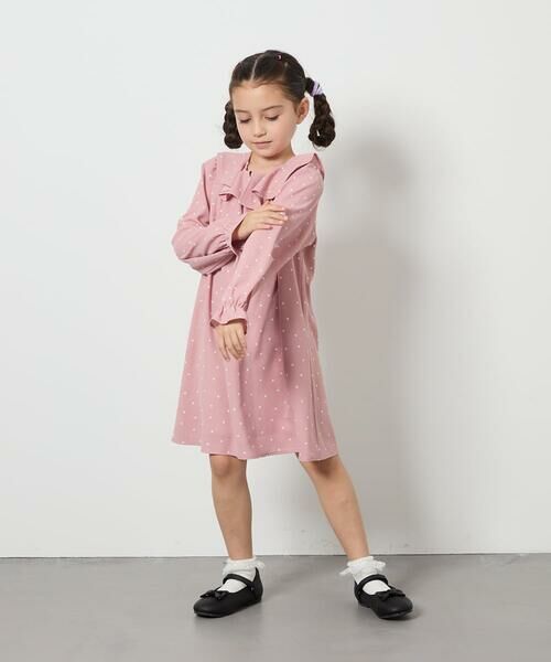 a.v.v / アー・ヴェ・ヴェ ロング・マキシ丈ワンピース | [110-130]フリルカラードットプリントワンピース | 詳細9