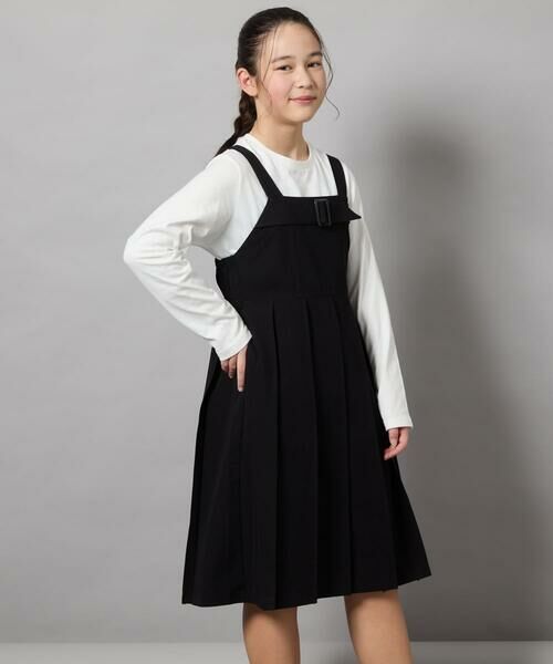 a.v.v / アー・ヴェ・ヴェ ロング・マキシ丈ワンピース | [140-150]ベルテッドプリーツジャンスカ | 詳細23