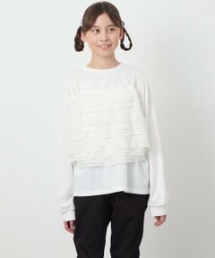 a.v.v / アー・ヴェ・ヴェ カットソー | [160]フリルキャミドッキングトップス