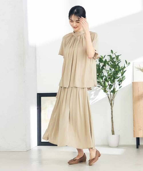 a.v.v / アー・ヴェ・ヴェ シャツ・ブラウス | 【洗える/イージーケア】サテンフリルネックブラウス | 詳細18