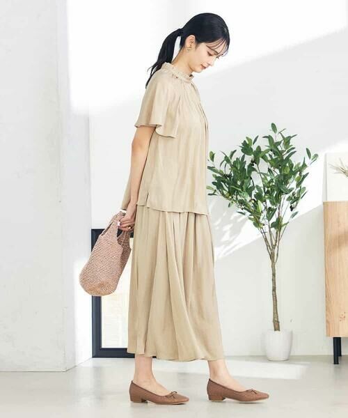 a.v.v / アー・ヴェ・ヴェ シャツ・ブラウス | 【洗える/イージーケア】サテンフリルネックブラウス | 詳細19