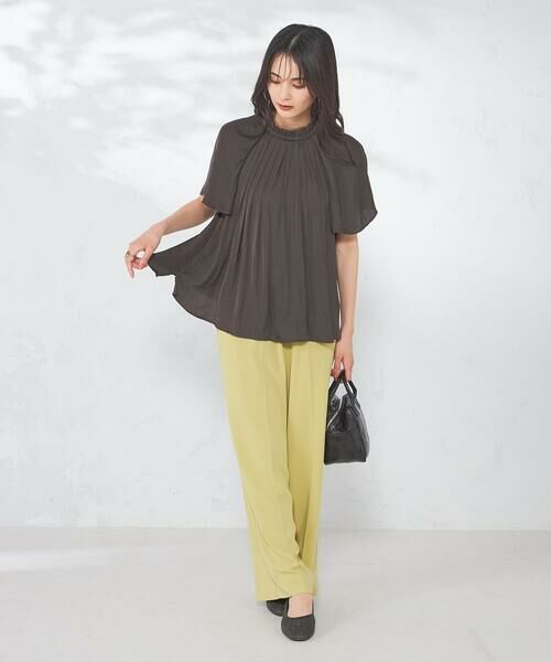 a.v.v / アー・ヴェ・ヴェ シャツ・ブラウス | 【洗える/イージーケア】サテンフリルネックブラウス | 詳細22