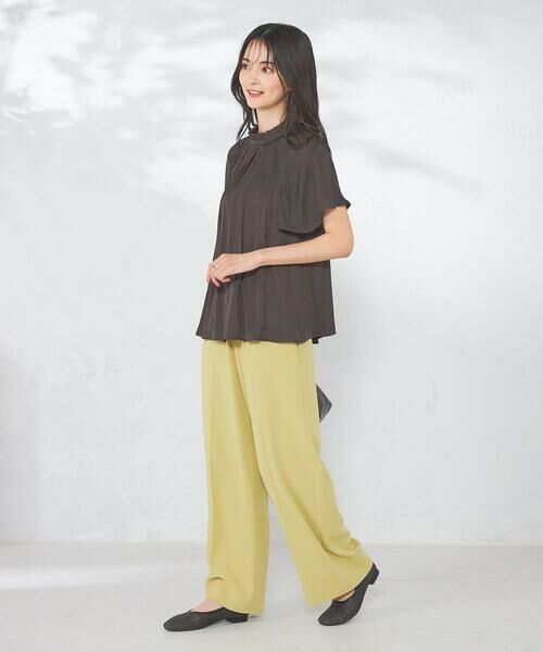 a.v.v / アー・ヴェ・ヴェ シャツ・ブラウス | 【洗える/イージーケア】サテンフリルネックブラウス | 詳細23