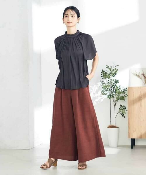 a.v.v / アー・ヴェ・ヴェ シャツ・ブラウス | 【洗える/イージーケア】サテンフリルネックブラウス | 詳細27