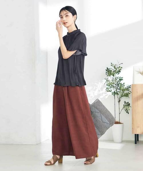 a.v.v / アー・ヴェ・ヴェ シャツ・ブラウス | 【洗える/イージーケア】サテンフリルネックブラウス | 詳細28