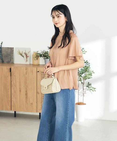 a.v.v / アー・ヴェ・ヴェ シャツ・ブラウス | 【洗える/イージーケア】サテンフリルネックブラウス | 詳細3