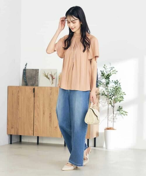 a.v.v / アー・ヴェ・ヴェ シャツ・ブラウス | 【洗える/イージーケア】サテンフリルネックブラウス | 詳細7