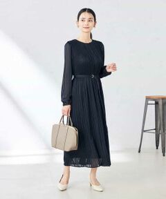 a.v.v / アー・ヴェ・ヴェ ロング・マキシ丈ワンピース | ランダムサテンプリーツワンピース