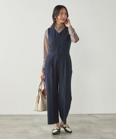 a.v.v / アー・ヴェ・ヴェ ロング・マキシ丈ワンピース | 【マシンウォッシャブル】Vネックコンビネゾン