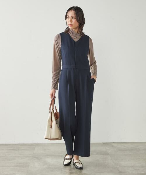 a.v.v / アー・ヴェ・ヴェ ロング・マキシ丈ワンピース | 【マシンウォッシャブル】Vネックコンビネゾン | 詳細1