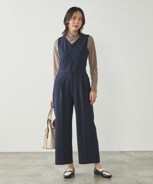 a.v.v / アー・ヴェ・ヴェ ロング・マキシ丈ワンピース | 【マシンウォッシャブル】Vネックコンビネゾン | 詳細2