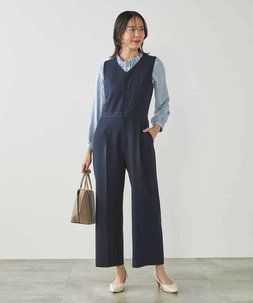 a.v.v / アー・ヴェ・ヴェ ロング・マキシ丈ワンピース | 【マシンウォッシャブル】Vネックコンビネゾン | 詳細8