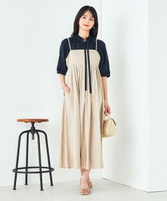 a.v.v / アー・ヴェ・ヴェ ロング・マキシ丈ワンピース | 【マシンウォッシャブル】タックフレアキャミワンピース