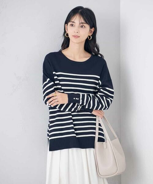 a.v.v / アー・ヴェ・ヴェ ニット・セーター | 袖パール付きチュニックニット | 詳細13