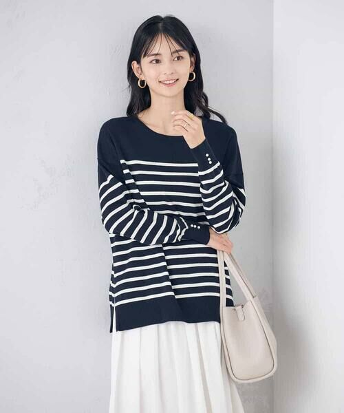 a.v.v / アー・ヴェ・ヴェ ニット・セーター | 袖パール付きチュニックニット | 詳細14