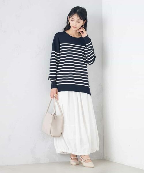 a.v.v / アー・ヴェ・ヴェ ニット・セーター | 袖パール付きチュニックニット | 詳細18