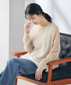 a.v.v / アー・ヴェ・ヴェ ニット・セーター | ラメメッシュニット