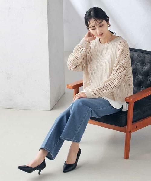 a.v.v / アー・ヴェ・ヴェ ニット・セーター | ラメメッシュニット | 詳細6