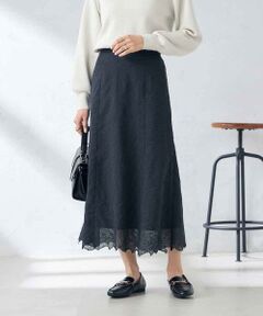 a.v.v / アー・ヴェ・ヴェ ロング・マキシ丈スカート | フラワー刺繍スカート