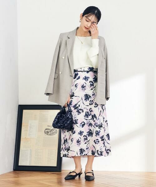 a.v.v / アー・ヴェ・ヴェ ロング・マキシ丈スカート | 花柄ブッチャースカート | 詳細10