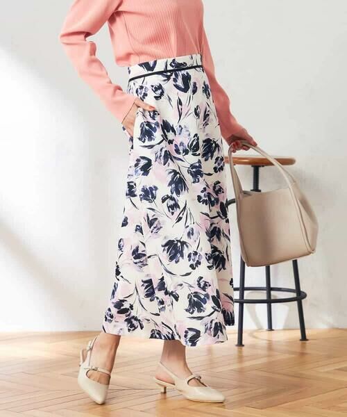 a.v.v / アー・ヴェ・ヴェ ロング・マキシ丈スカート | 花柄ブッチャースカート | 詳細5