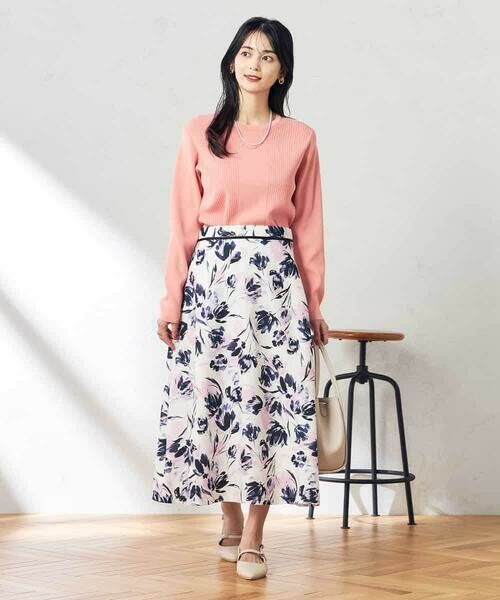 a.v.v / アー・ヴェ・ヴェ ロング・マキシ丈スカート | 花柄ブッチャースカート | 詳細6