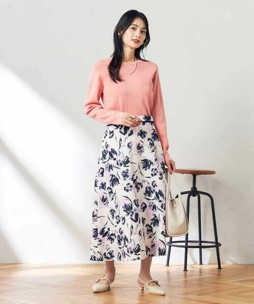 a.v.v / アー・ヴェ・ヴェ ロング・マキシ丈スカート | 花柄ブッチャースカート | 詳細8