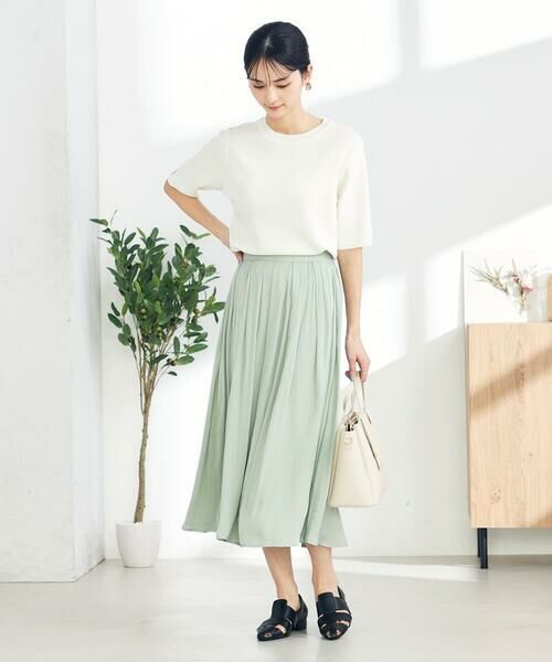 a.v.v / アー・ヴェ・ヴェ ロング・マキシ丈スカート | 【洗える/イージーケア】サテンギャザースカート | 詳細10