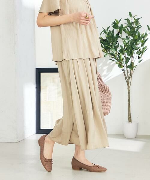 a.v.v / アー・ヴェ・ヴェ ロング・マキシ丈スカート | 【洗える/イージーケア】サテンギャザースカート | 詳細11