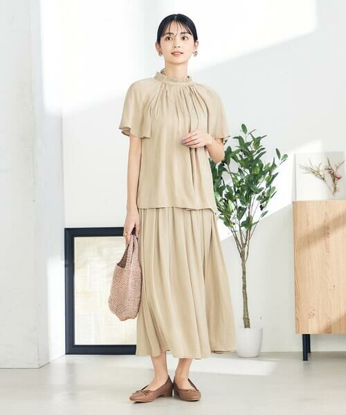 a.v.v / アー・ヴェ・ヴェ ロング・マキシ丈スカート | 【洗える/イージーケア】サテンギャザースカート | 詳細16