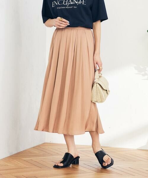a.v.v / アー・ヴェ・ヴェ ロング・マキシ丈スカート | 【洗える/イージーケア】サテンギャザースカート | 詳細21