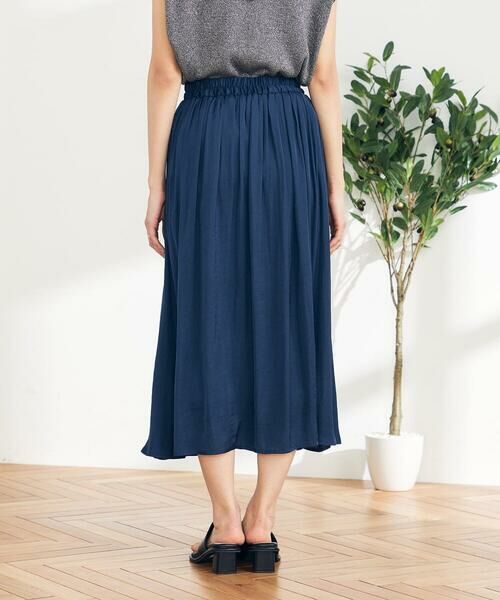 a.v.v / アー・ヴェ・ヴェ ロング・マキシ丈スカート | 【洗える/イージーケア】サテンギャザースカート | 詳細27