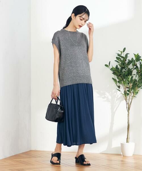 a.v.v / アー・ヴェ・ヴェ ロング・マキシ丈スカート | 【洗える/イージーケア】サテンギャザースカート | 詳細4