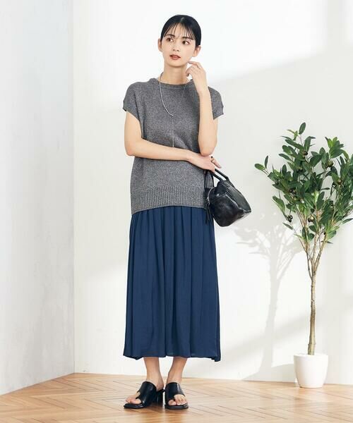 a.v.v / アー・ヴェ・ヴェ ロング・マキシ丈スカート | 【洗える/イージーケア】サテンギャザースカート | 詳細6