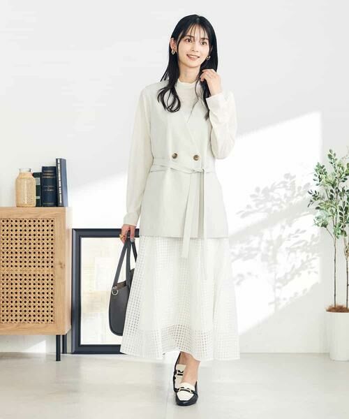 a.v.v / アー・ヴェ・ヴェ ロング・マキシ丈スカート | シアーチェックフレアスカート | 詳細11