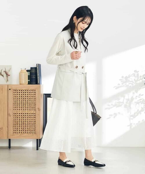 a.v.v / アー・ヴェ・ヴェ ロング・マキシ丈スカート | シアーチェックフレアスカート | 詳細12