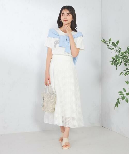 a.v.v / アー・ヴェ・ヴェ ロング・マキシ丈スカート | シアーチェックフレアスカート | 詳細17