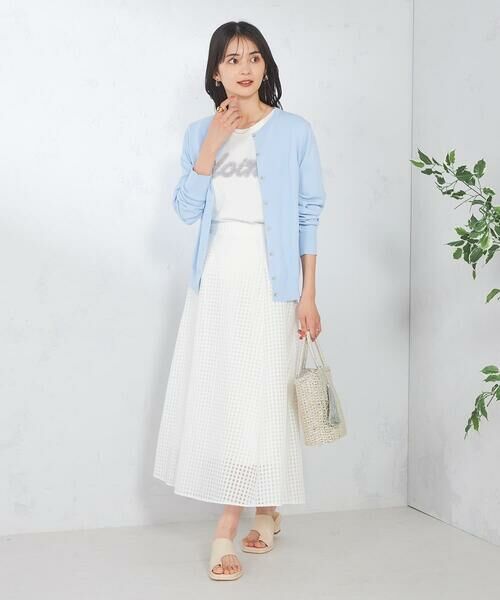 a.v.v / アー・ヴェ・ヴェ ロング・マキシ丈スカート | シアーチェックフレアスカート | 詳細18
