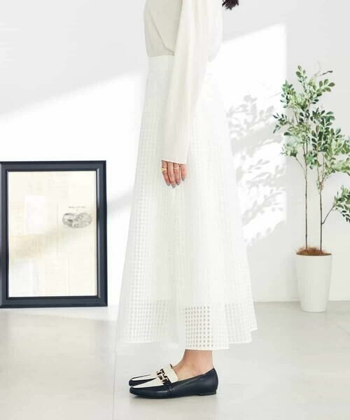 a.v.v / アー・ヴェ・ヴェ ロング・マキシ丈スカート | シアーチェックフレアスカート | 詳細20