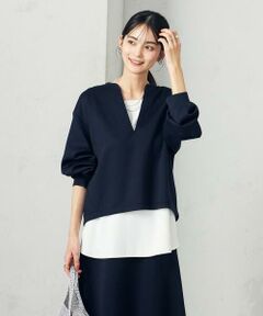 a.v.v / アー・ヴェ・ヴェ スウェット | 【セットアップ対応】スリットネックダンボールトップス