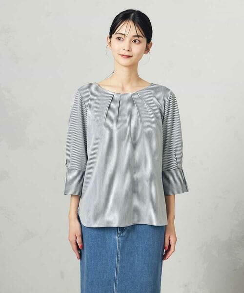 a.v.v / アー・ヴェ・ヴェ カットソー | 【UVカット/イージーケア】ストライプタックスリーブカットソー | 詳細11