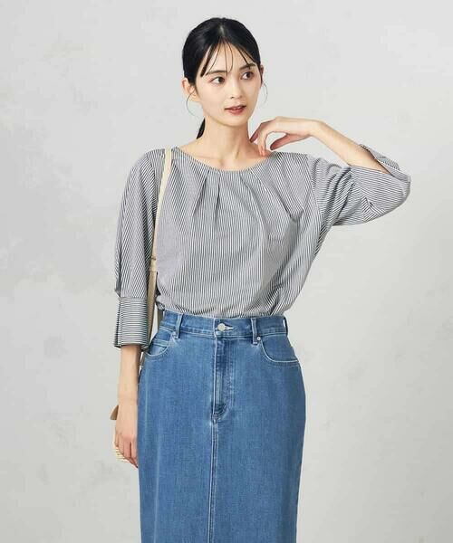a.v.v / アー・ヴェ・ヴェ カットソー | 【UVカット/イージーケア】ストライプタックスリーブカットソー | 詳細7